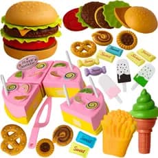 Kit Comidinhas Brinquedo Cozinha Infantil Faz de Conta Presente Menina Menino
