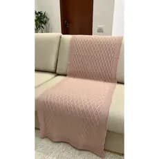 Peseira Manta Tricot Sala Cama Casal Sofá 180x60cm Veneza