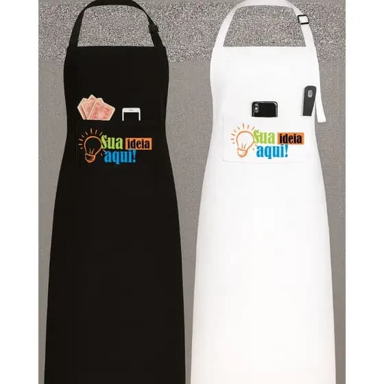 Avental Personalizado com Nome ou Logo Empresa Profissional Restaurante Bar Cozinha