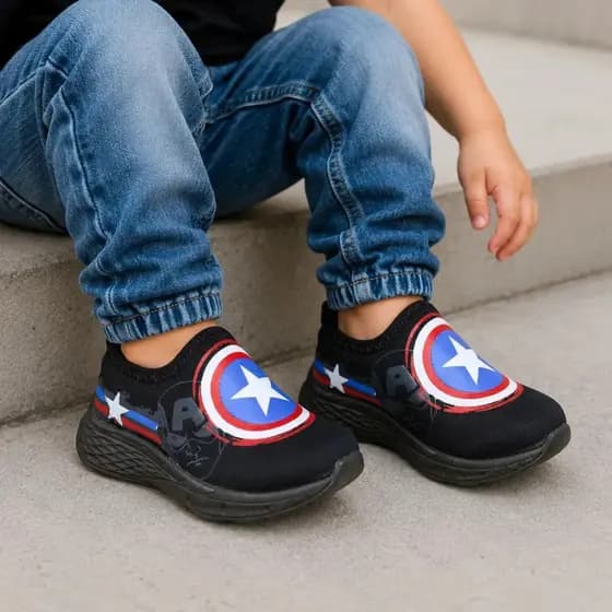 Tênis Menino Leve Macio E Confortável Slip On Calce Fácil