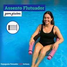 Cadeira Flutuante para Piscina Assento de Tela em Nylon Resistente Confortável para Todas as Idades