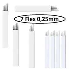 100 Agulhas Laminas Para Micropgmentação 7 Flex 0,25