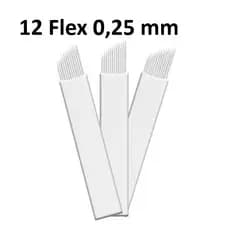 10 Agulhas Laminas Para Micropgmentação 12 Flex 0,25