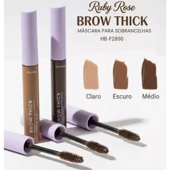 Máscara para Sobrancelha Brow Thick Ruby Rose Modeladora Preenche Define Longa Duração