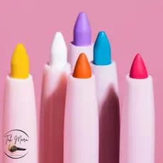 Lápis Retrátil Colorido Melu Ruby Rose Cores Vibrantes