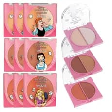 Duo de Blush Fenzza Princesas Disney Matte e Cintilante Alta Pigmentação Longa Duração Original