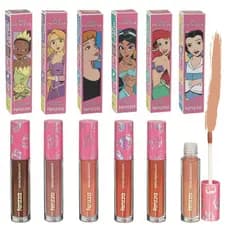 Batom Líquido Matte Fenzza Princesas Disney Longa Duração Alta Pigmentação Secagem Rápida Original