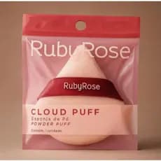 Esponja de Pó Cloud Puff Ruby Rose Toque Aveludado Aplicação Uniforme Acabamento Profissional