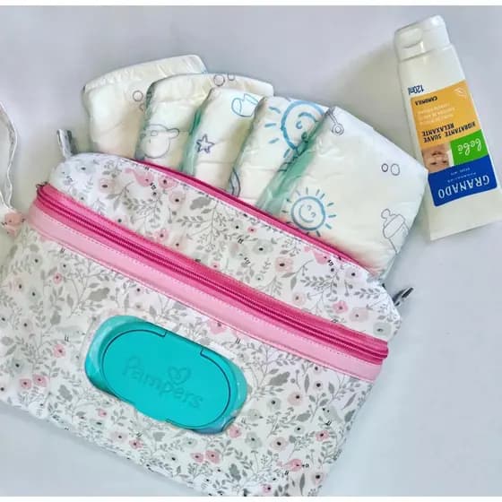 Porta Fraldas e lenço umedecido Bolsa Bebê