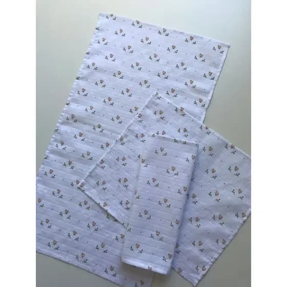 Kit Fralda Estampada de Ombro e Boca