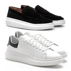 Kit 2 Pares De Tênis Casual E Social Camurça Com Cadarço