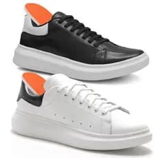 Kit 2 Pares De tenis Sneaker Masculino Modelo Casual Moda Masculina couro Legitimo Costurado