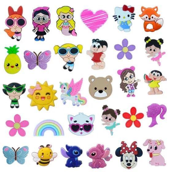 Kit Apliques Emborrachados para Laços Infantis, Tiaras, Caneta Personalizada, Prendedores, Artesanato e DIY