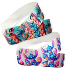 Fita de Gorgorão Estampada Tema Stitch 38mm para Laços, Tiaras infantis e Artesanato