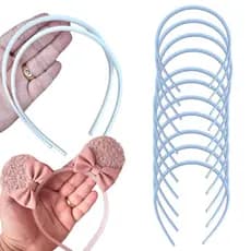 Tiara Dentinho Inquebrável Yama Abs Branca Resistente Flexível Base Artesanato Customizar Laços Revenda Atacado