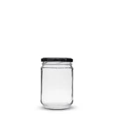 3 Potes 600 Ml Vidro Boca Larga Salada Bolo Berlim tampa metal