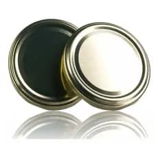 Tampa Para Vidro de Conserva de Metal 100un - Diâmetro 74mm - Dourada