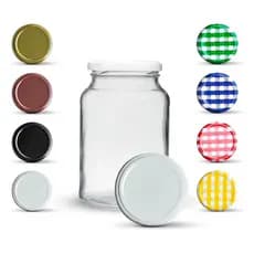 100 Tampas de Metal Para Vidro de Conservas Mel Geleias doces e artesanatos- Diâmetro 74mm