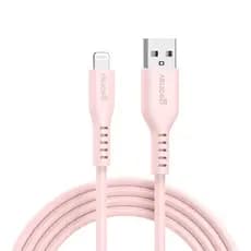Cabo em Silicone USB-A Para Lightning 1,5m Rosa ESLISPK Geonav