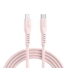 Cabo em silicone USB-C Para Lightning 1,5m Rosa ESLICSPK Geonav