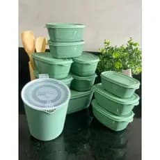 Kit 10 Potes Plásticos 2L com Tampa Tipo Jarra Empilháveis p/ Alimentos e Mantimentos