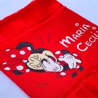 Toalha Bordada Personalizada Minnie Disney com Nome