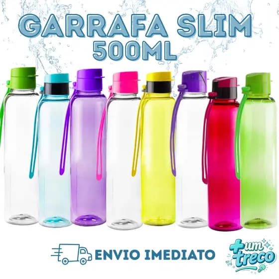 Kit 2 Garrafas Squeeze Slim- Academia, Escolar, Lembrancinha
