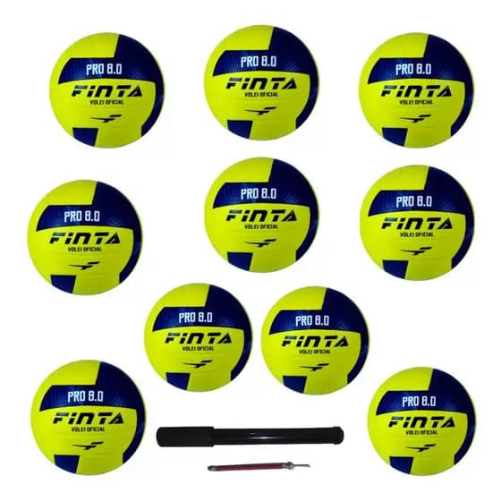 Kit 10 Bola De Vôlei Finta Original Colada Quadra Areia Promoção Qualidade Pro