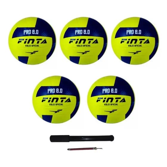 Kit 5 Bola De Vôlei Pvc Oficial Quadra Praia Envio Imediato
