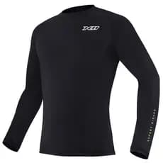 Camiseta Preta Segunda Pele Térmica Climate X11 Motoqueiro Natação Treino Motociclista Ciclista Corrida Frio