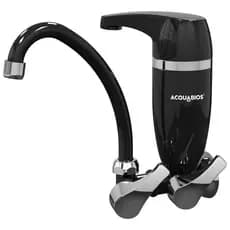 Torneira de Cozinha de Parede Com Filtro Aclopado Com Arejador Acquabios Bica Móvel 1/4 de Volta Premium