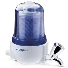 Filtro Acquabios com Torneira Carbon Block Acqua 5" Transparente Limpeza Purificação De Água