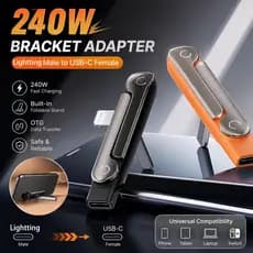 240W USB Tipo-c Lightning Adaptador De Suporte Embutido Conversor Dobrável Multifuncional Para Telefone