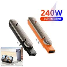Adaptador De Suporte De Carregamento De Telefone Tipo C 240W Rápido OTG Macho Para Conversor Fêmea USB-Com Dobrável