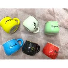 Jogo Com 6 Mini Caneca Porcelana Cafezinho 60mL