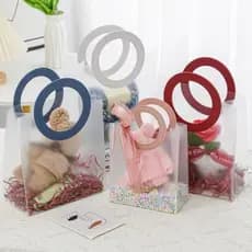 10 Bolsas de Presente Foscas Alça Redonda Embalagem Para Lembrancinha Festa e Natal Ano Novo