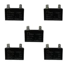 Kit com 5 Capacitores de Partida para Motor de Ventilador Ar Condicionado 1uFx450vca Original Omega