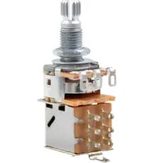 Potenciômetro Push Pull A500k, B500k, A250k e B250k Logaritmo Com Chave Split  para Guitarra / Baixo
