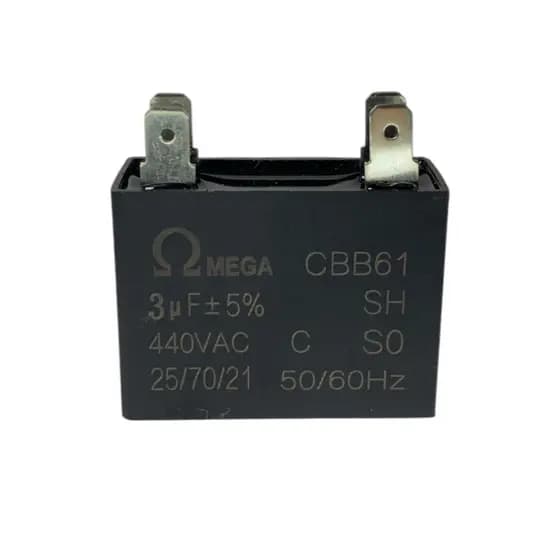 Capacitor Partida Ar Condicionado Cbb61 3mf 450v - Omega Original