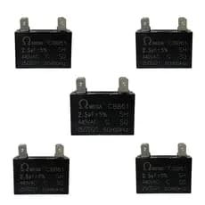 Kit com 5 Capacitores de Partida para Motor de Ventilador Ar Condicionado 2,5uFx440vca
