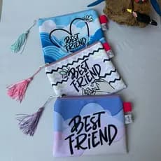 Bolsinhas Personalizadas amigas Best Friends.Kit necessaries femininas 15x19,porta maquiagem e outros itens grandes
