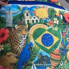 3 Necessárie-bolsinhas tema Brasil e suas essências na copa 14x11 , lembrancinhas/brindes.