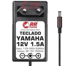 Fonte Carregador 12v 1,5a Teclado Yamaha Psr-e423 Psr E423