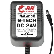 Fonte Carregador DC 24V Para Inalador Ultrassônico Ultraneb Desk 2 G-TECH