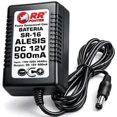 Fonte DC 12V 500mA Para Bateria Eletrônica Alesis SR-16