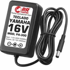 Fonte Carregador DC 16v Teclado Yamaha Psr S550 S550b S650 S700