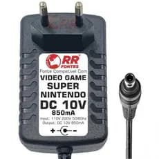 Fonte Carregador Super Nintendo, Super Nes, DC 10v 850ma Bivolt