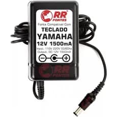 Fonte Carregador DC 12v 1,5a Teclado Yamaha Psr-e303 Psr E303