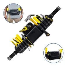 Cinturão Cinto Para Ferramentas Cartucheira Carpinteiro Pedreiro Eletricista 8 Divisões Cinza