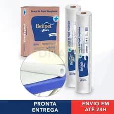 Kit 5 e 10 Rolos de Papel Lençol Descartável para Maca  50cm x50m Hospitalar Estética Massagem Manicure Tatuagem